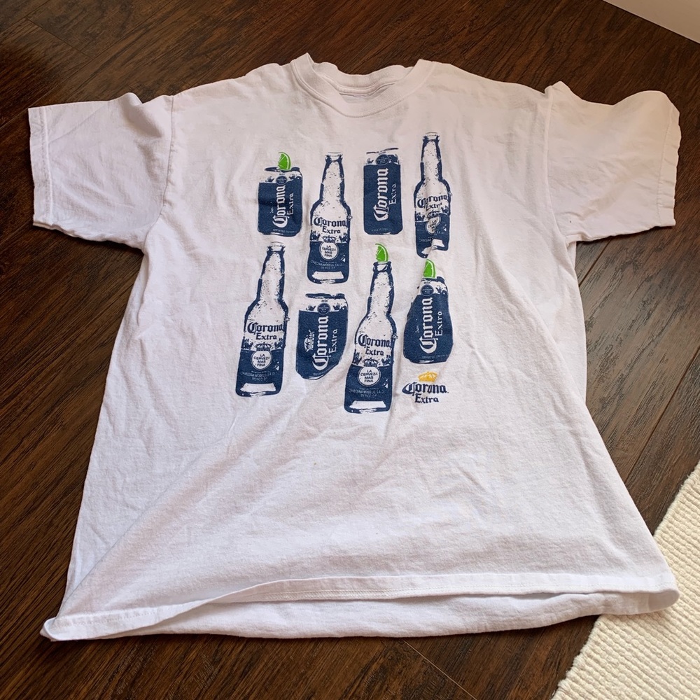 Corona white mens t shirt large